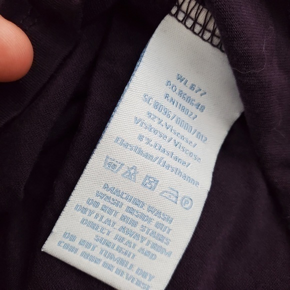 Boden Top 8 Purple‎ Ruched Draped Long sleeve Solid - Picture 4 of 7